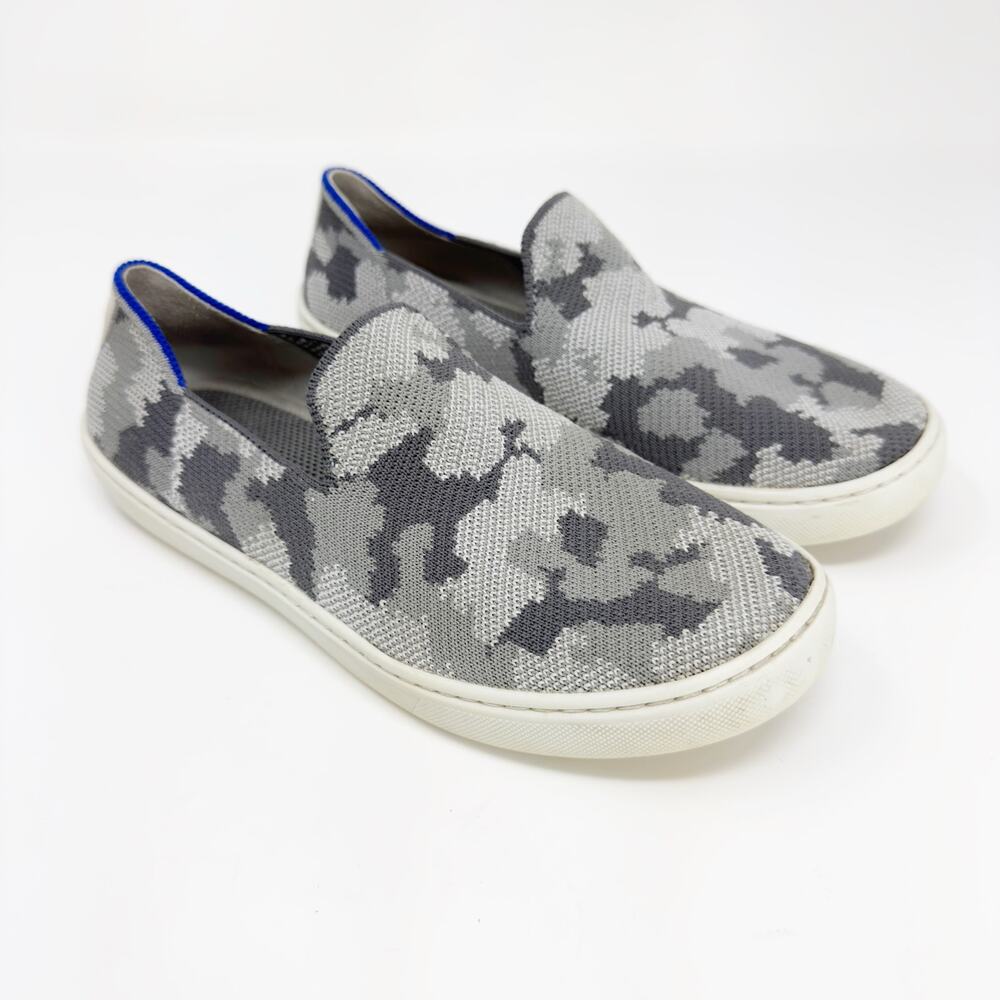 Rothys Toddler Kids Gray Camo Slip On Sneakers Size 4 Shoes Unisex Boys Girls
